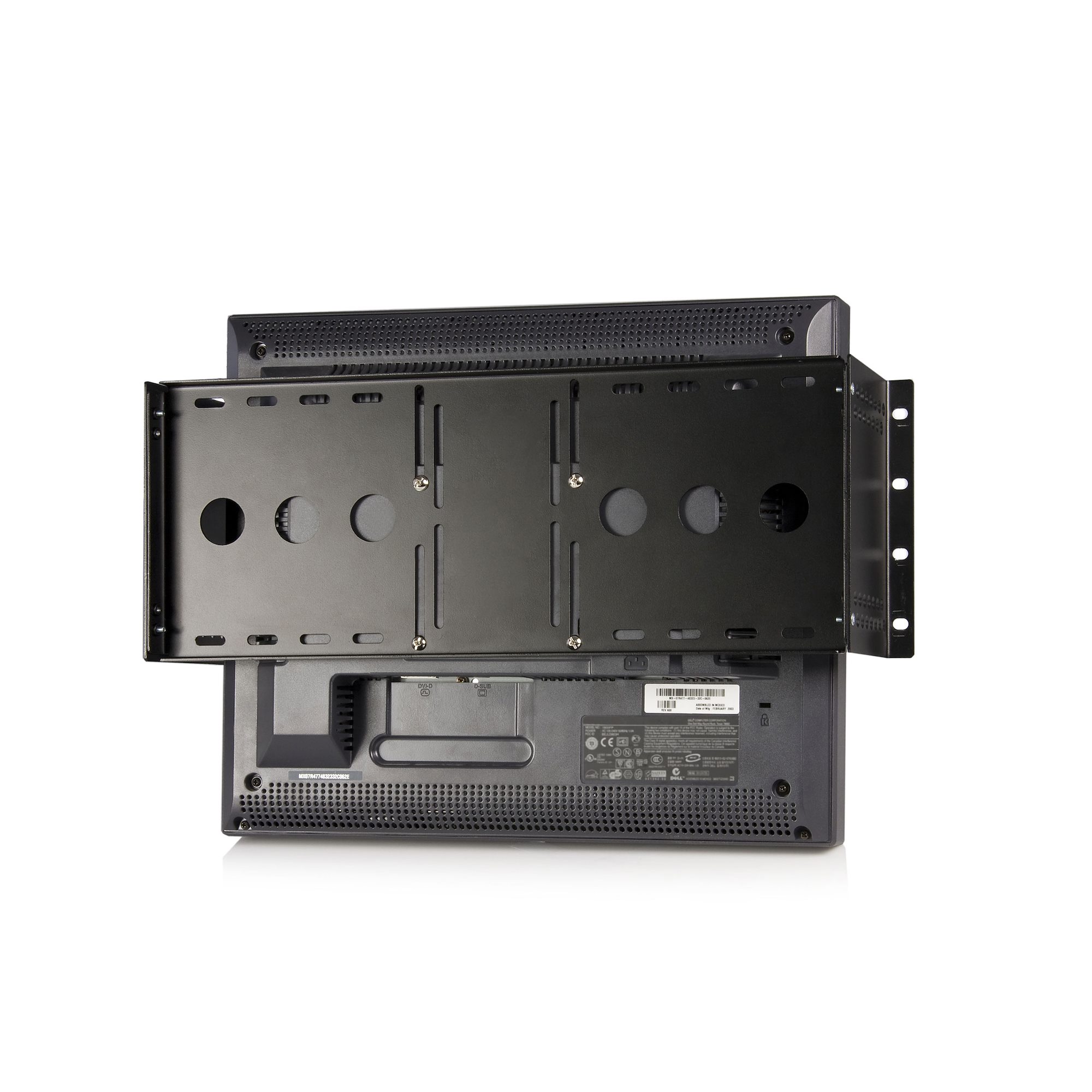 STARTECHCOM Universal LCD Monitor Vesa Halterung für 19 Zoll Serverschrank oder Rack Halterung für Monitor im Server Rack