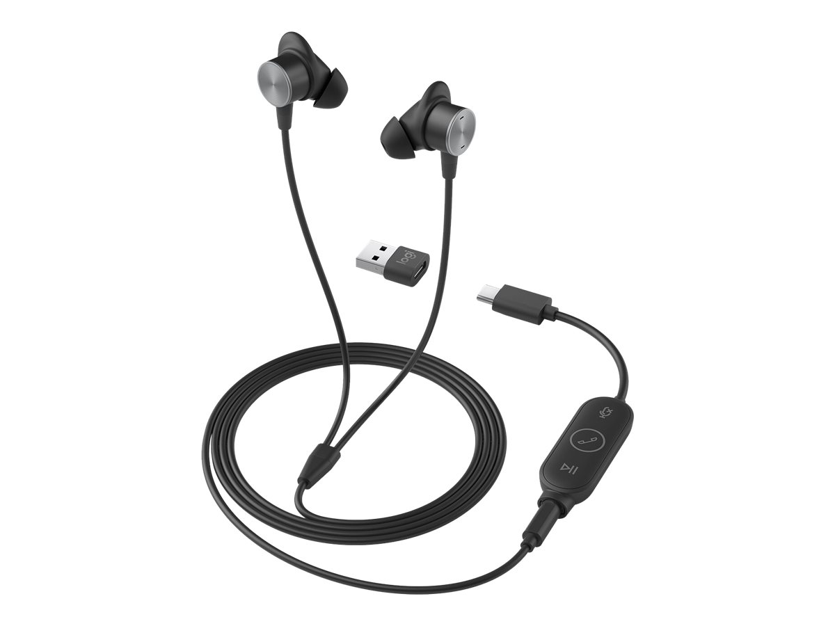 Logitech Zone Wired Earbuds USB-Headset schwarz, grau