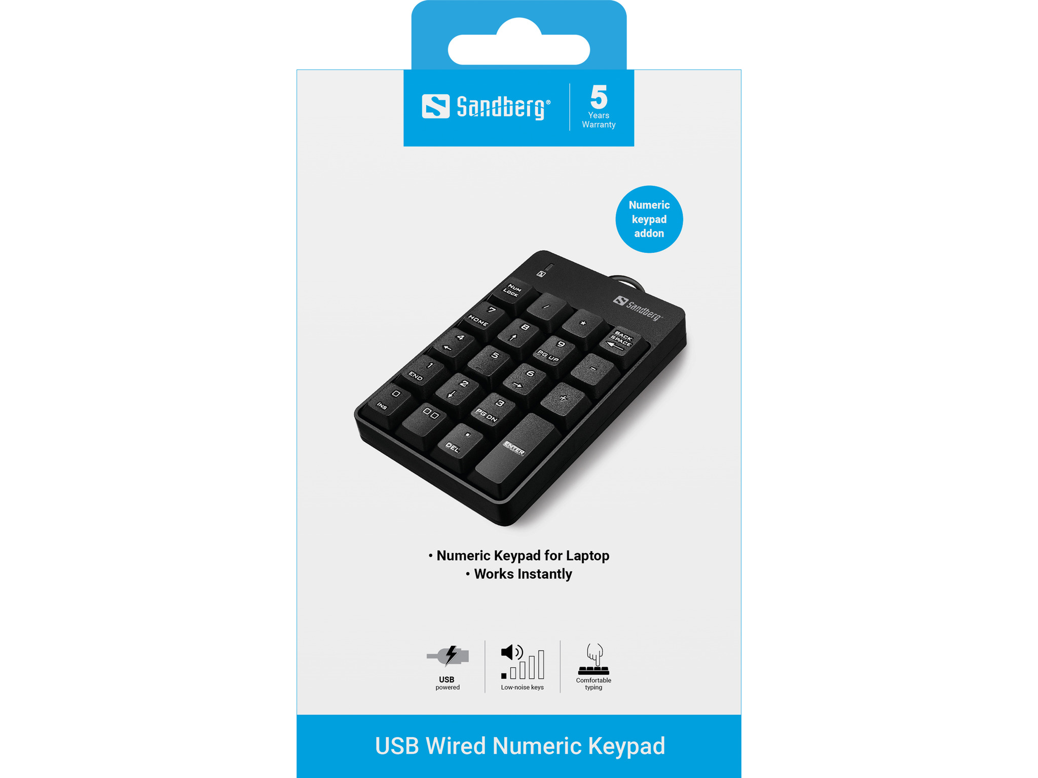 63007 SANDBERG Ziffernblock Kabel USB