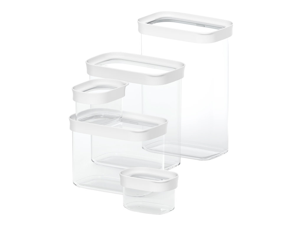 emsa Vorratsdosen-Set OPTIMA transparent 0,45 / 1,0 / 1,6 / 2,2 l, 1 Set emsa Vorratsdosen-Set OPTIMA transparent 0,45 / 1,0 / 1,6 / 2,2 l, 1 Set