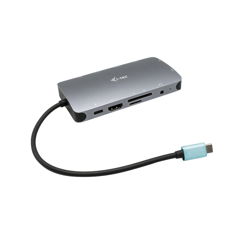 ITEC USBC Metal Nano Dock 1xHDMI 1xVGA 1xSD Kartenleser 1xmicroSD Kartenleser 1xGLAN 1xAudioMic 3xUSB 31 1xUSBC Data 1xUSBC PD