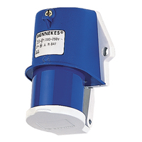 Mennekes Wandstecker 847 16A3P 6H230V TA IP44 Mennekes Wandstecker 847 16A3P 6H230V TA IP44