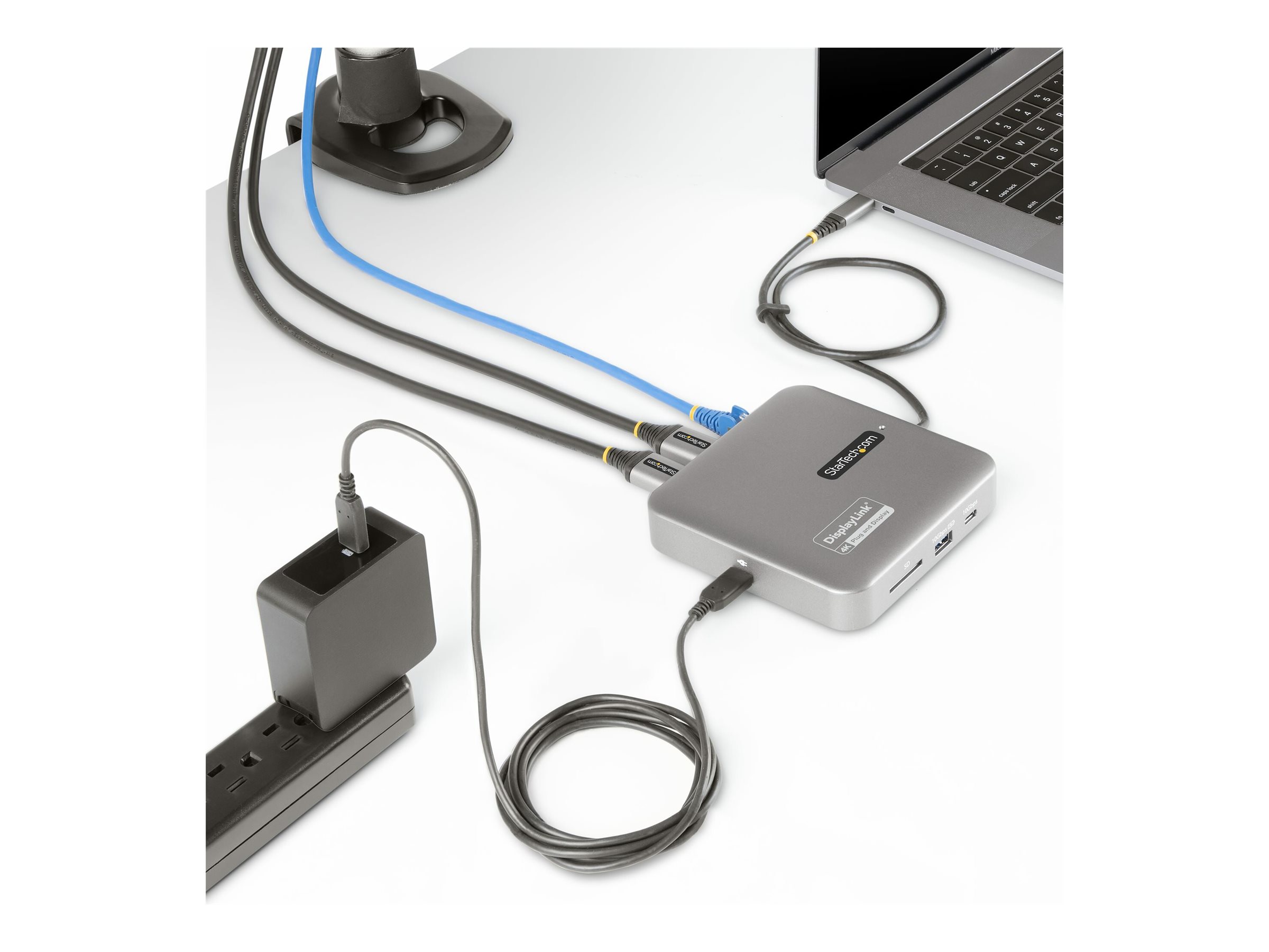STARTECH.COM USB C Multiport Adapter Dual 4K 60Hz HDMI 2-Port 10Gbps USB-A/USB-C 3.1 Hub USB C Mini Dock 100W USB PD/GbE/SD