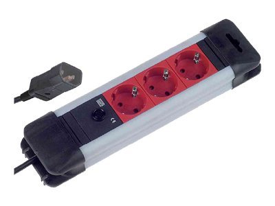 BACHMANN Steckdosenleiste 3x Schutzkontakt Zuleitungs-Stecker C14 2m