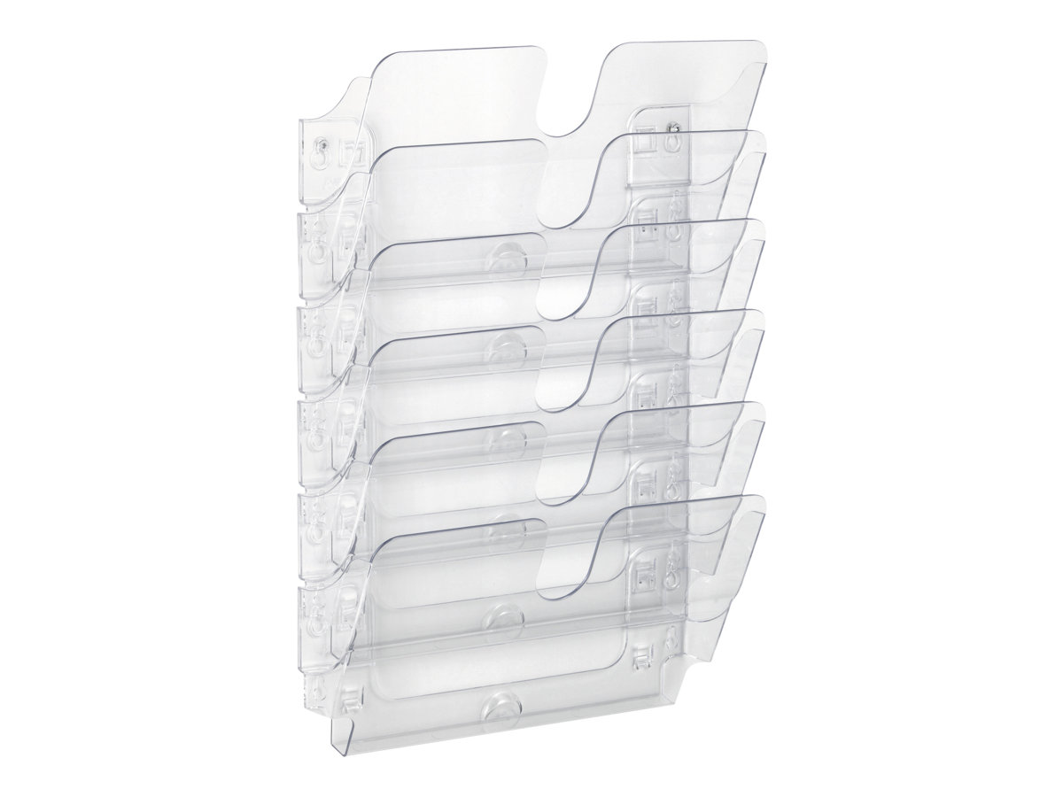 DURABLE Wandprospekthalter Flexiplus transparent DIN A4 quer 6 Faecher DURABLE Wandprospekthalter Flexiplus transparent DIN A4 quer 6 Faecher