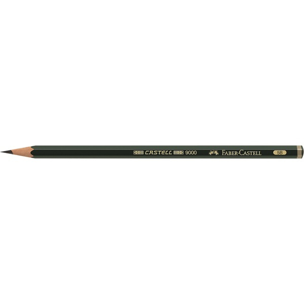 FABER-CASTELL 9000 Bleistift 5B gruen, 1 St. FABER-CASTELL 9000 Bleistift 5B gruen, 1 St.