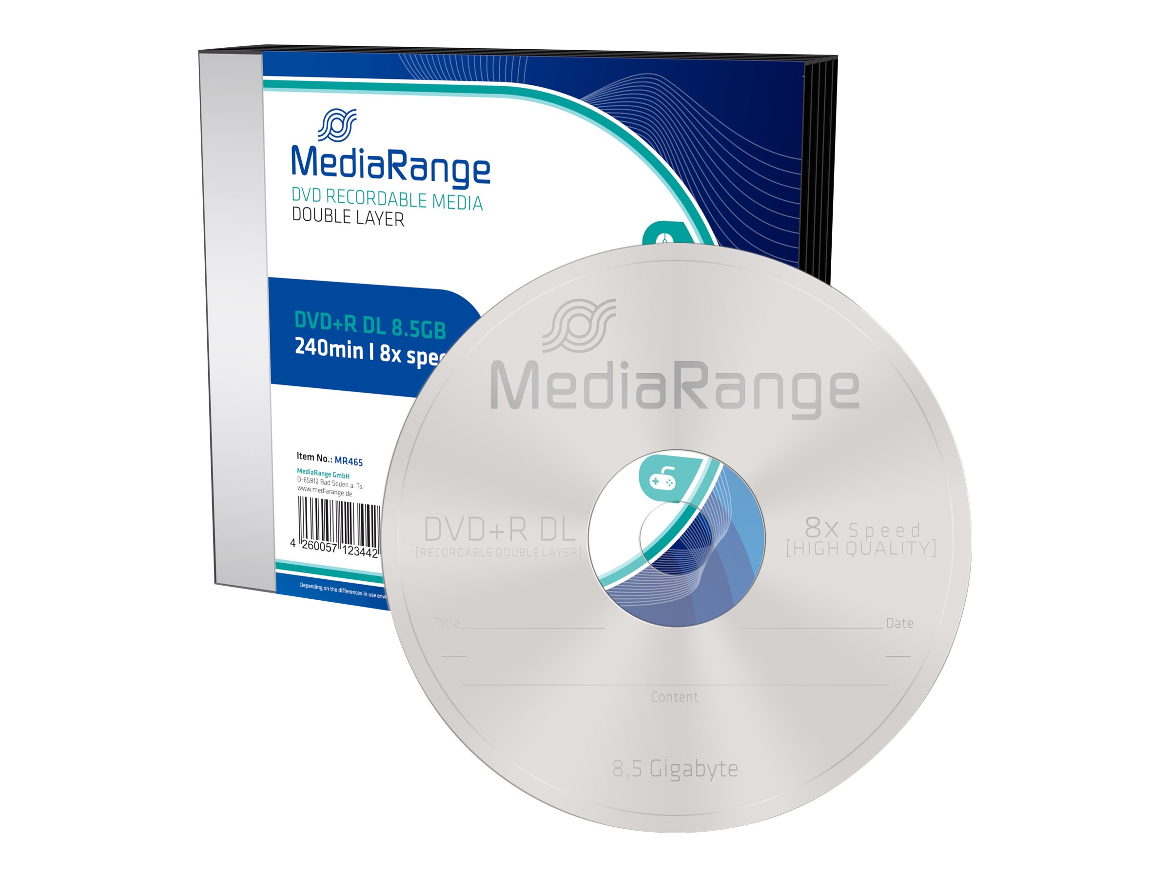 MEDIARANGE DVD+R DL 8.5GB 8x (5) SC MEDIARANGE DVD+R DL 8.5GB 8x (5) SC
