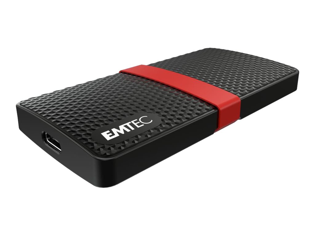 EMTEC Power Plus X200 128 GB externe SSDFestplatte schwarz, rot