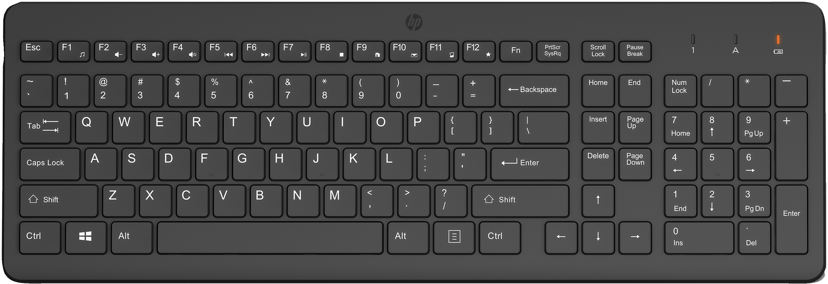 HP 225 Wireless Tastatur Schwarz Layout Deutsch