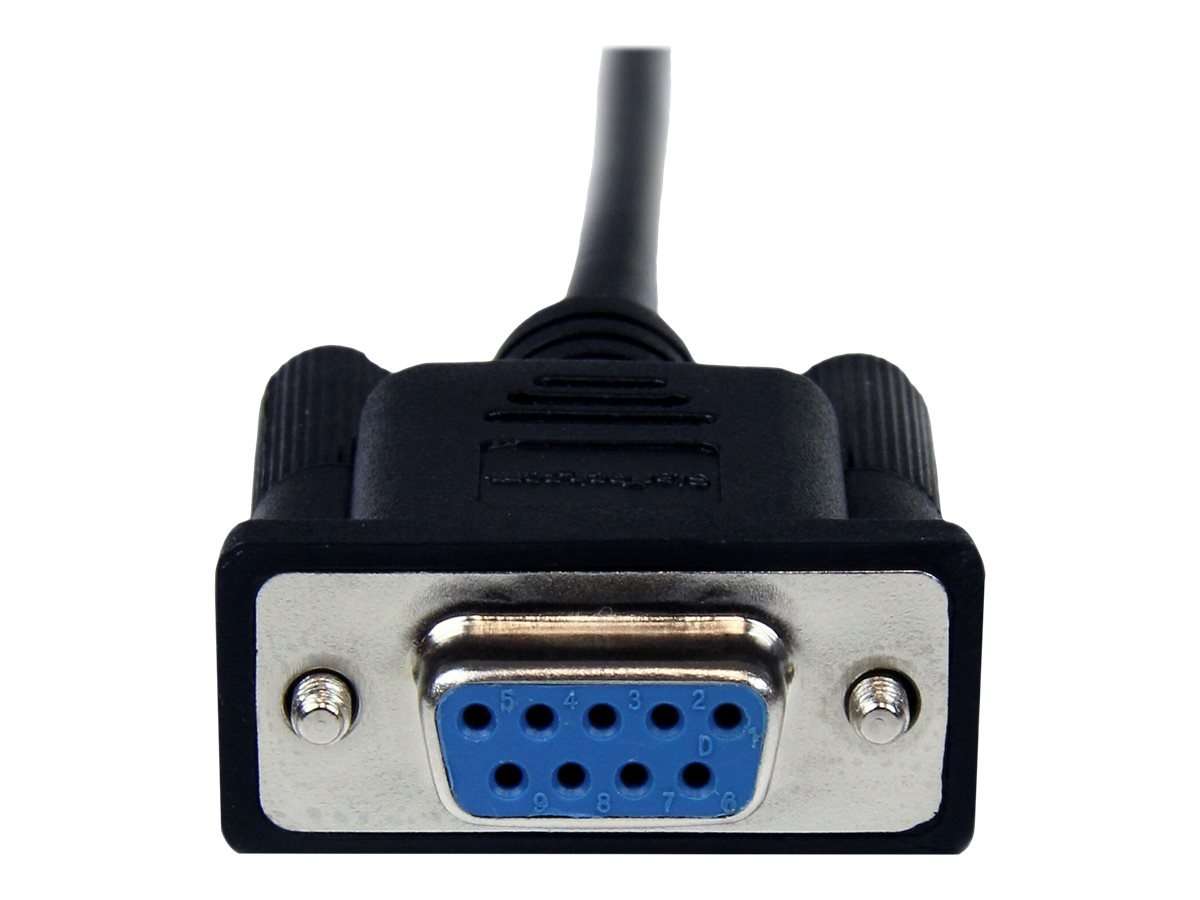 StarTech 1m Black DB9 RS232 Serial Null Modem Cable FM
