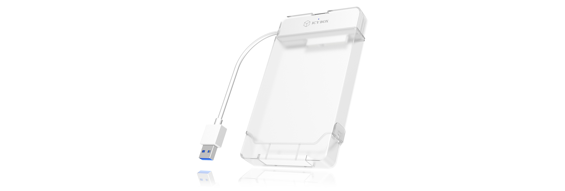 ICY BOX IBAC703U3 USBA 30 Adapter fuer 25 SATA HDDSSD mit Kunststoffhuelle