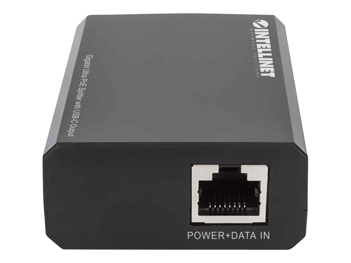 INTELLINET Gigabit Ultra PoE-Splitter mit USB-C Ausgang IEEE 802.3bt/at/af-konform RJ45 45W Kunststoffgehaeuse INTELLINET Gigabit Ultra PoE-Splitter mit USB-C Ausgang IEEE 802.3bt/at/af-konform RJ45 45W Kunststoffgehaeuse