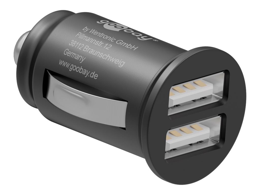 goobay Kfz-Ladeadapter schwarz, 24 Watt