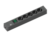 Bachmann Steckdosenleiste CONNECT LINE 5-fach, schwarz, 2,0m, mit Schalter Bachmann Steckdosenleiste CONNECT LINE 5-fach, schwarz, 2,0m, mit Schalter