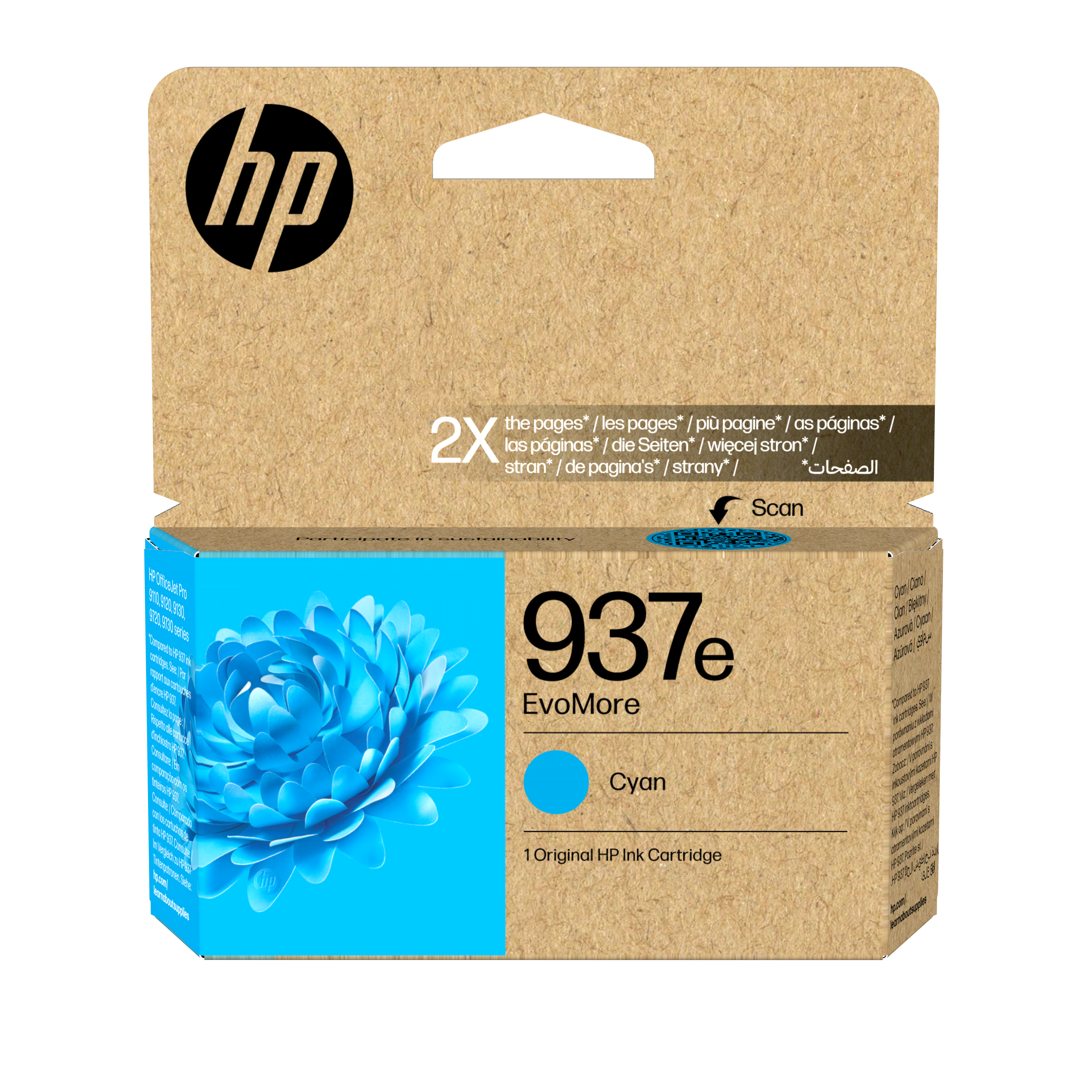 HP 937e4S6W6NE cyan Druckerpatrone