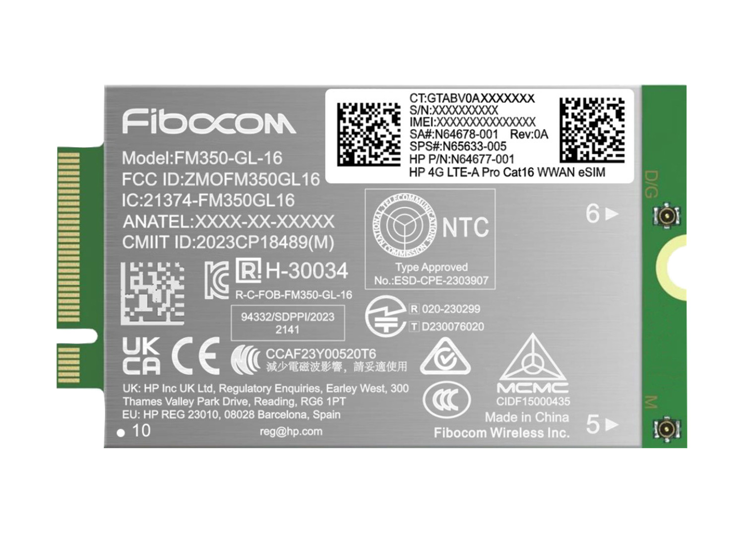 HP 4G LTEAdvanced Pro WWAN for G11