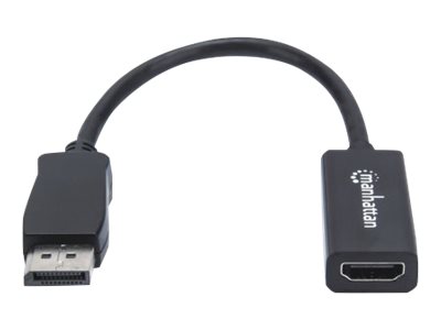 MANHATTAN  passiver DisplayPort auf HDMI Adapter DisplayPort-Stecker auf HDMI-Buchse schwarz Kabellaenge 15,4cm