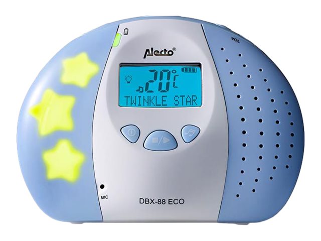 Alecto DBX-88 ECO DECT Babyphone mit Display (Weiß/Blau)