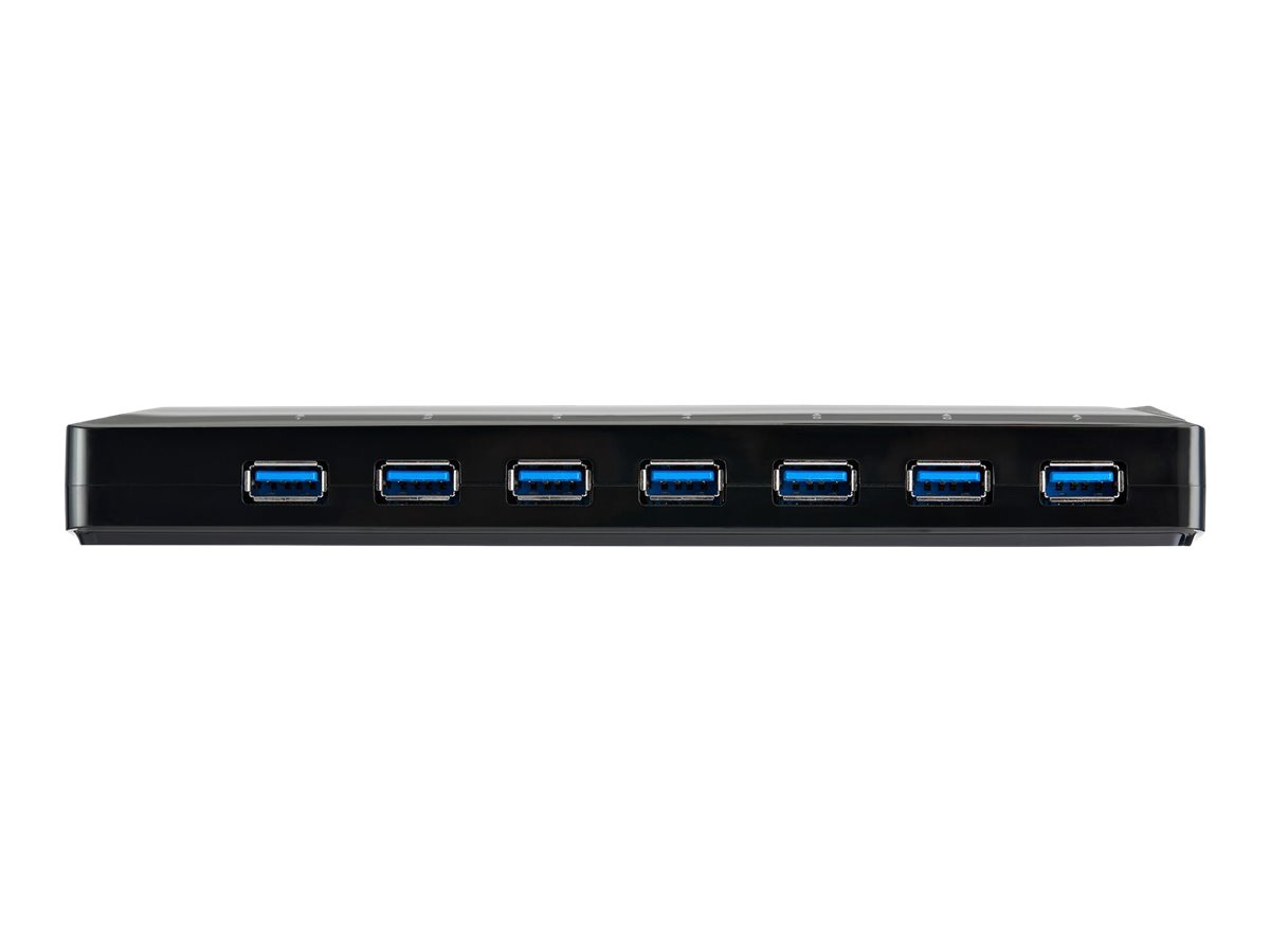 StarTech.com 7 Port USB 3.0 Hub plus dediziertem Ladeport - 2 x 2,4A Port - Desktop Hub und Schnellladestation - USB-Umschalter für die gemeinsame Nutzung von Peripheriegeräten - 7 Anschlüsse