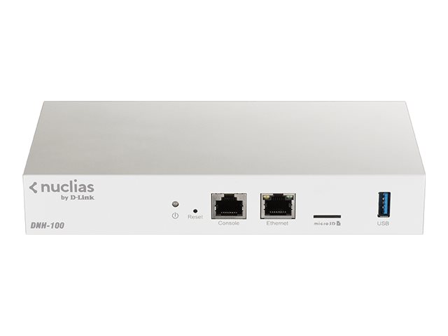 D-LINK DNH-100 Nuclias Connect Hub 1x Gigabit-Port 1x Konsolenport 1x USB 3.0 1 x microSD Verwaltung von bis zu 100 APs D-LINK DNH-100 Nuclias Connect Hub 1x Gigabit-Port 1x Konsolenport 1x USB 3.0 1 x microSD Verwaltung von bis zu 100 APs