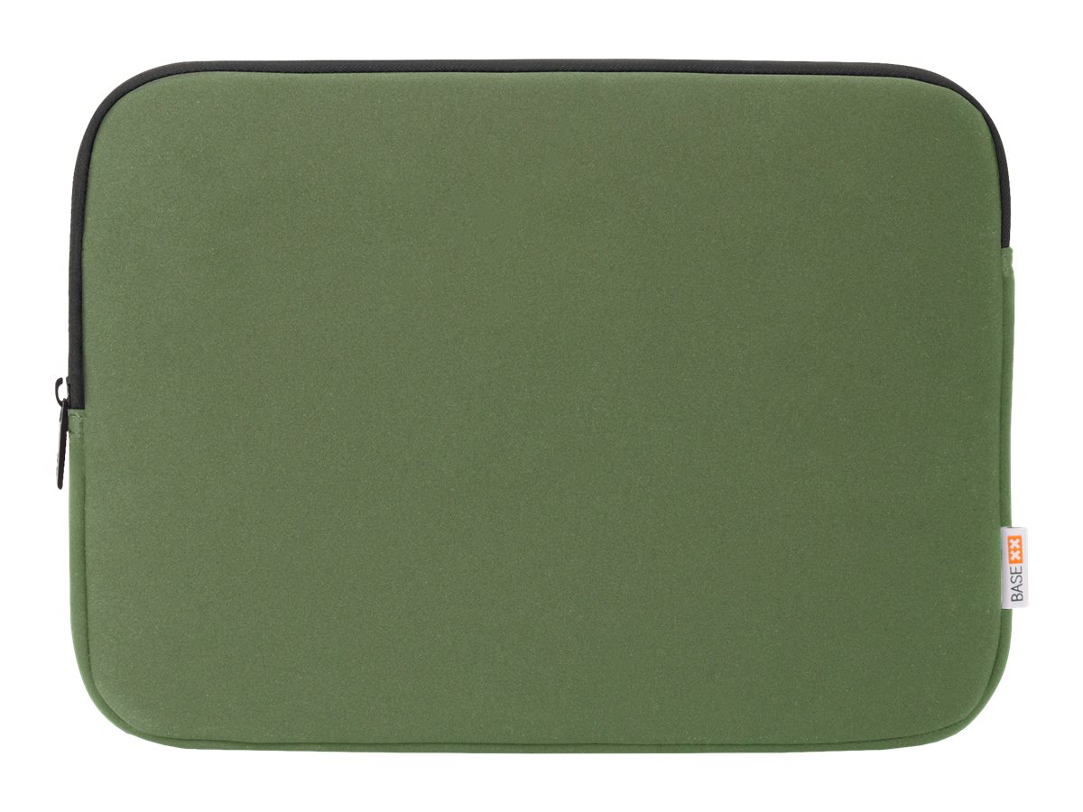 BASE XX Laptophülle Laptop Sleeve Stoff olivgrün bis 33,8 cm 13,3 Zoll