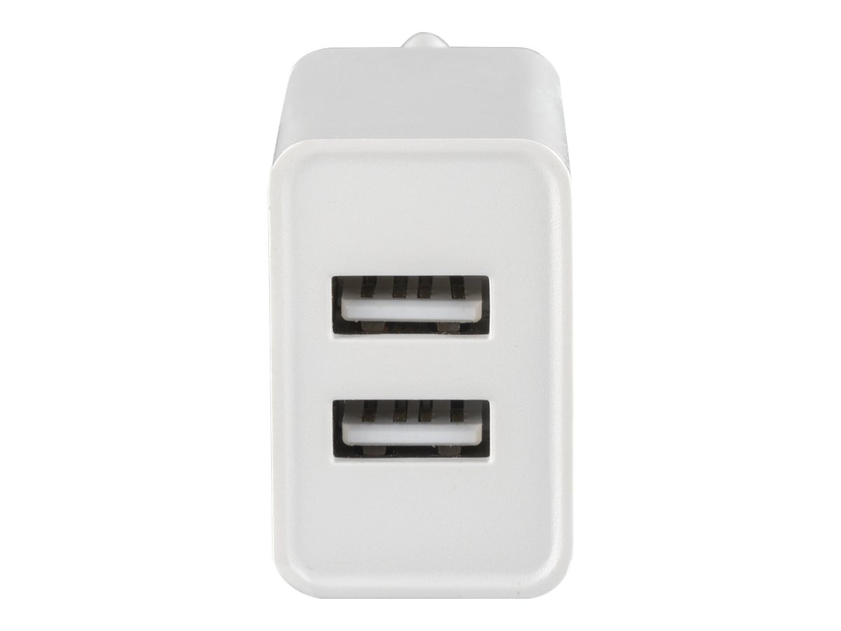 4smarts Ladegerät VoltPlug Dual 12W - weiß Kompakter und leistungsstarker Universal USB-Steckerlader mit zwei USB-Ausgängen