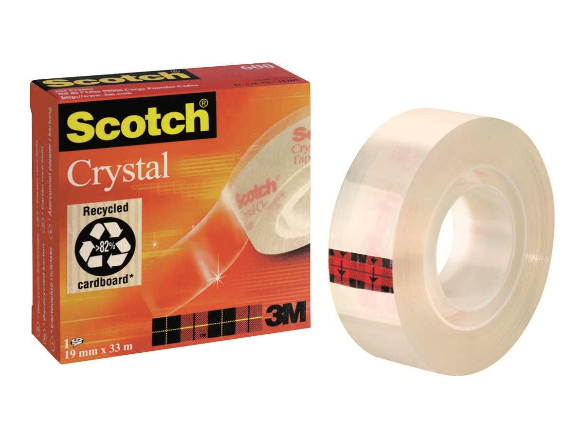 Scotch Crystal Klebefilm kristall-klar 19,0 mm x 33,0 m 1 Rolle Scotch Crystal Klebefilm kristall-klar 19,0 mm x 33,0 m 1 Rolle