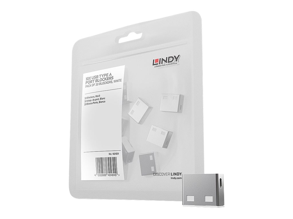 LINDY 10 USB Portschloesser WEISS. Erweiterungskit fuer LINDY Art.Nr. 40454