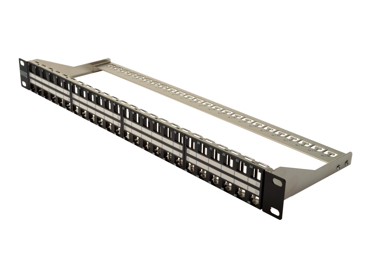 DIGITUS Mod High Dens PatchPanel geschirmt, 48Port, schwarz