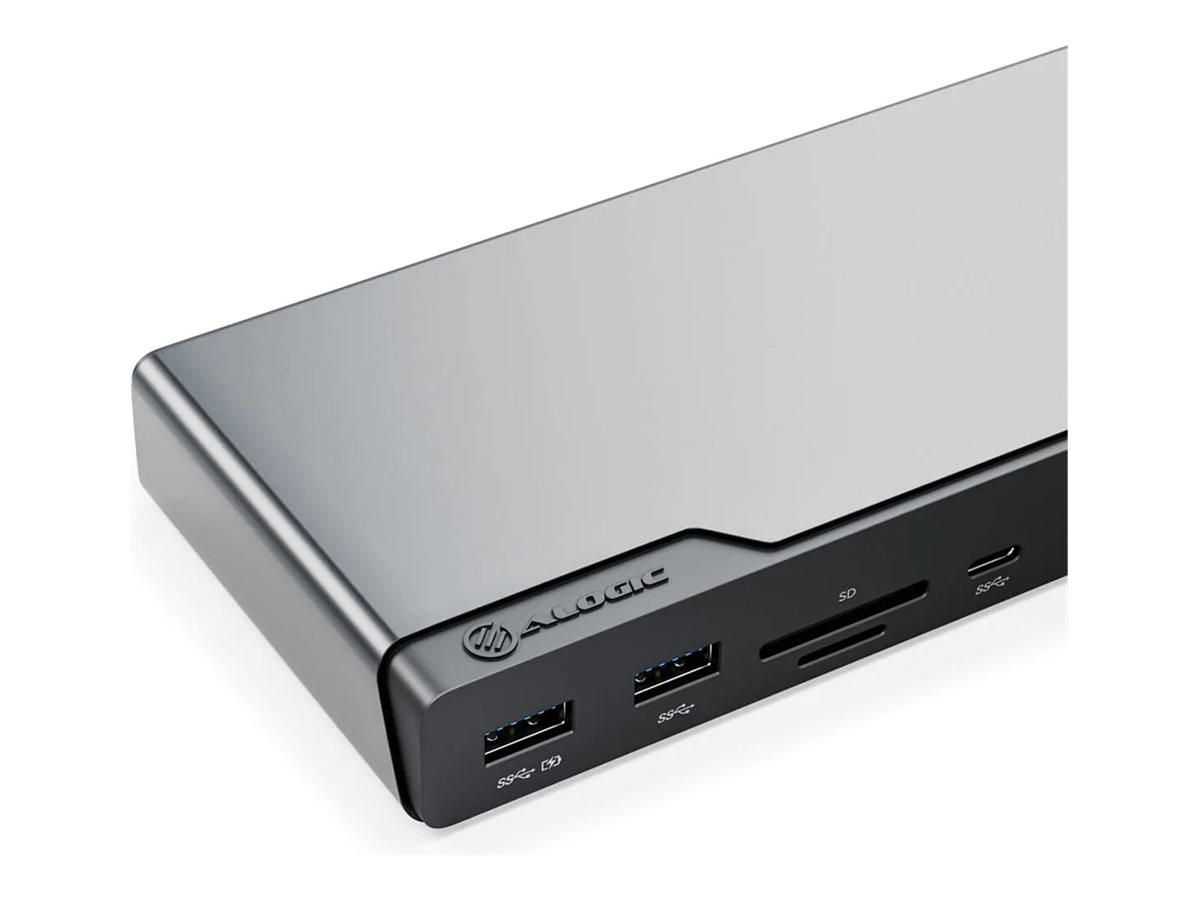 Alogic 14in1 USBC PD DV4 Quad Display Docking Station Space Gr