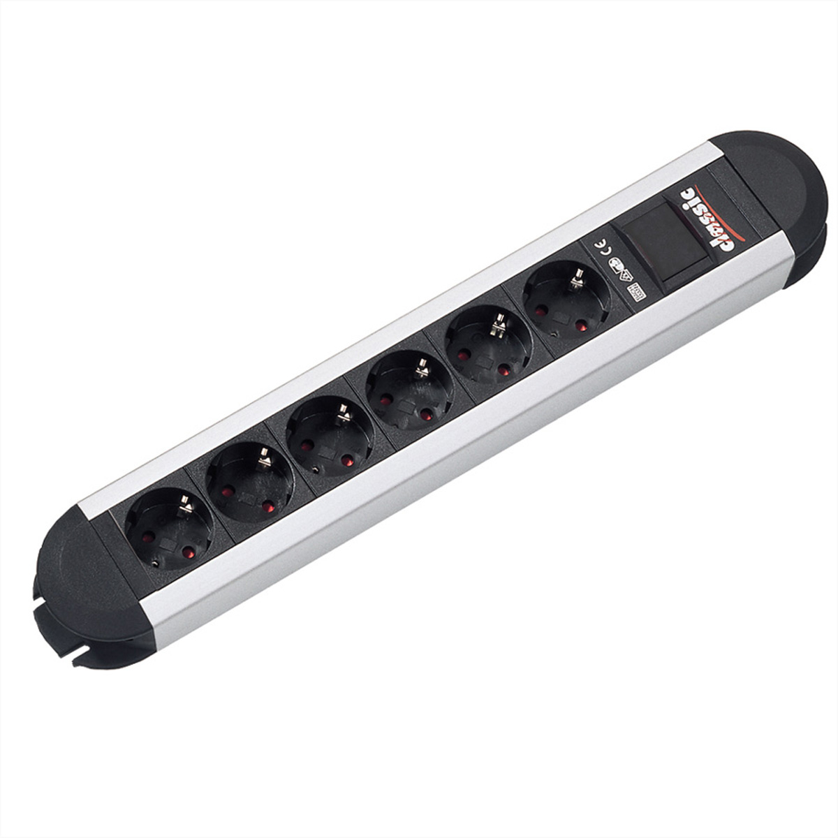 Bachmann Tischsteckdose 331.010 CLASSIC LINE PRIMO 6fach alu