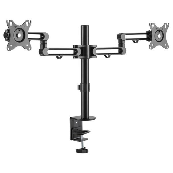 STARTECHCOM Desk Mount Dual Monitor Arm Articulating Premium Desk Clamp Grommet Hole Mount for up to 27inch VESA Monitors