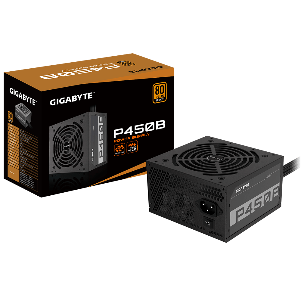 GIGABYTE GPP450B 450W ATX12V 80 PLUS Bronze certified Active PFC Power Supply