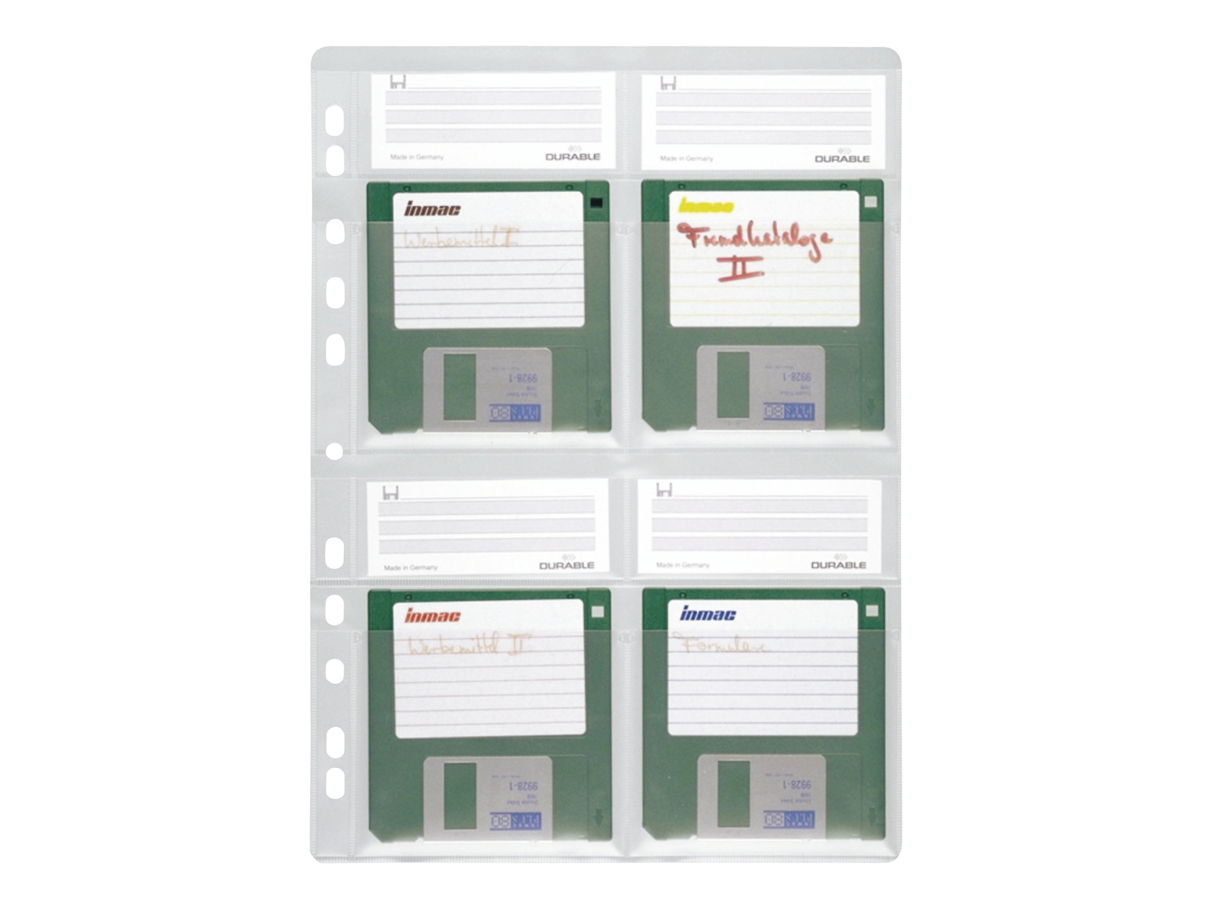 DURABLE 4er Disketten-Huellen transparent, 5 St. DURABLE 4er Disketten-Huellen transparent, 5 St.