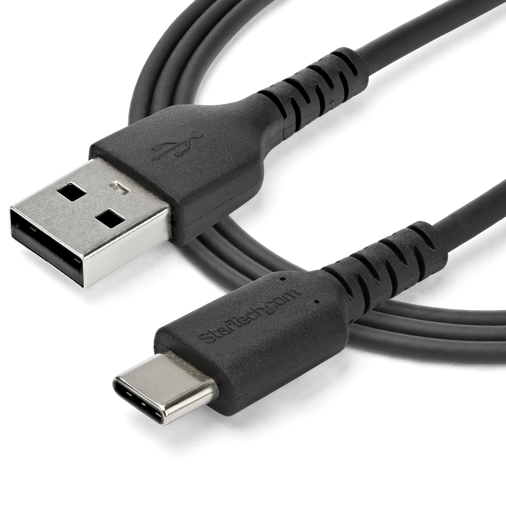 STARTECHCOM 1m USB 20 auf USBC Kabel Hochwertiges USB 20 Kabel USBKabel Schwarz Aramidfaser