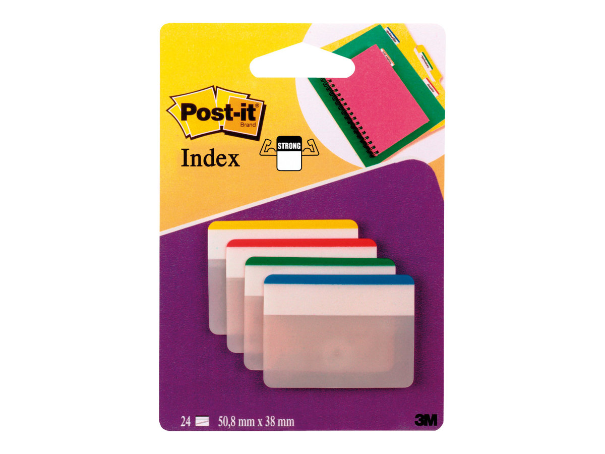 Post-it® Index Strong Haftmarker farbsortiert 4x 6 Streifen Post-it® Index Strong Haftmarker farbsortiert 4x 6 Streifen