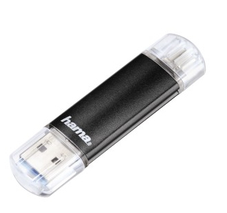 hama USBStick Laeta Twin schwarz 64 GB, 1 St