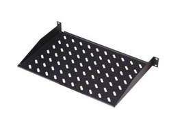 DIGITUS Fachboden 48,3cm 19Zoll fuer Netzwerkschrank RAL9005 schwarz 483x400x44mm bis 15Kg inkl. Befestigungsmaterial