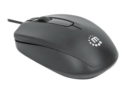 MANHATTAN Comfort II Optische USB-Maus USB-A drei Tasten plus Mausrad 1000 dpi für Links- und Rechtshänder 1,2 m Kabel schwarz MANHATTAN Comfort II Optische USB-Maus USB-A drei Tasten plus Mausrad 1000 dpi für Links- und Rechtshänder 1,2 m Kabel schwarz