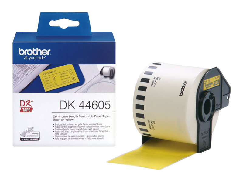 DK44605 BROTHER PT QL550 ETIKETTEN GELB