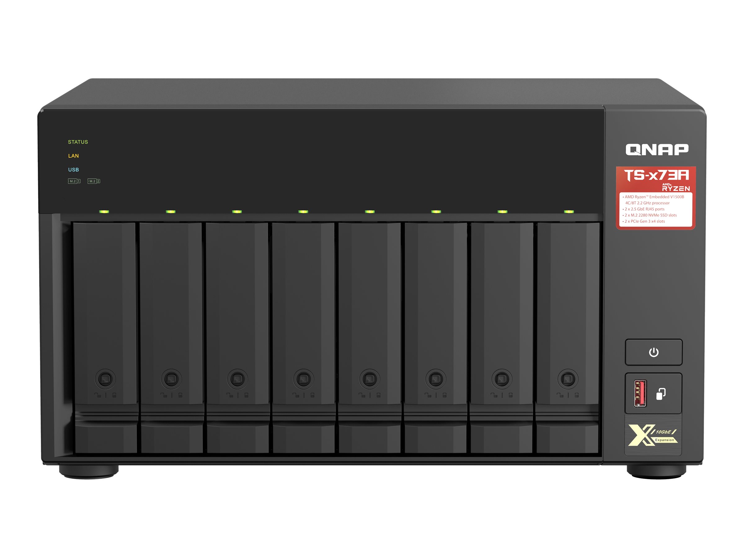 8Bay Qnap TS873A8G 8 Bay NAS Enclosure Storage Server NAS