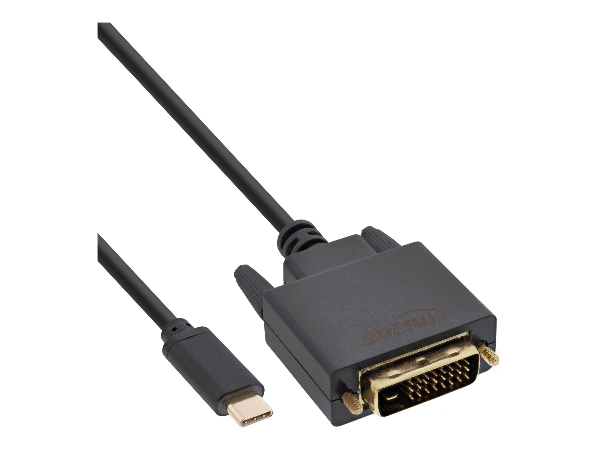 INLINE USB Displaykabel USB Typ-C Stecker zu DVI Stecker DP Alt Mode 4K2K schwarz 2m INLINE USB Displaykabel USB Typ-C Stecker zu DVI Stecker DP Alt Mode 4K2K schwarz 2m