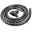 LINDY Kabelspirale 5m Durchmesser 25mm schwarz mit Einziehhilfe