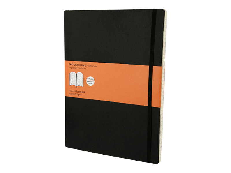 MOLESKINE Notizbuch Classic Collection flexibler Einband ca. DIN A4 liniert, schwarz Softcover 192 Seiten