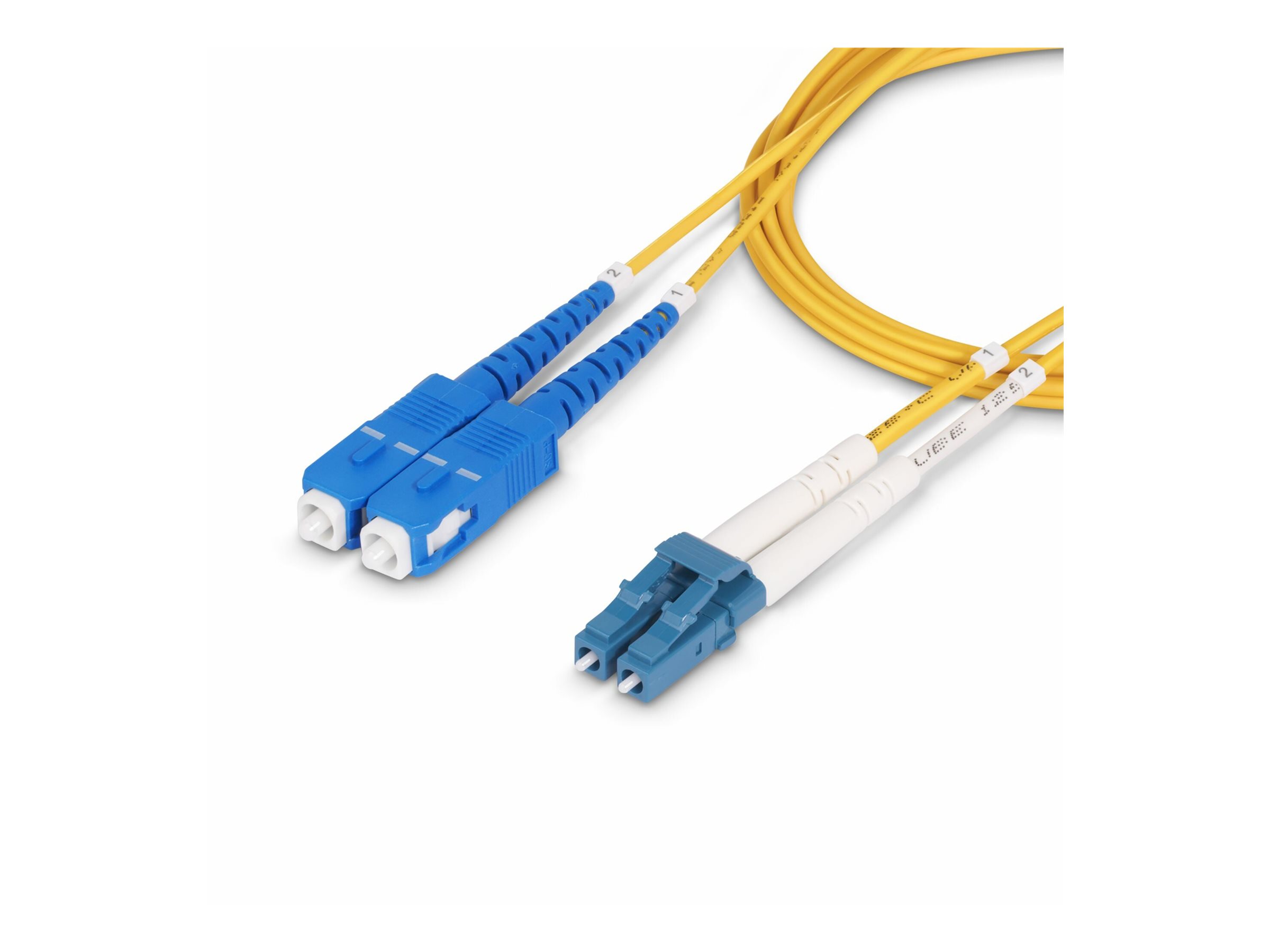 STARTECHCOM 30m OS2 LWL Patchkabel LC zu SC UPC Singlemode Duplex 9125um 10G Kabel LSZH Glasfaserkabel LC auf SC