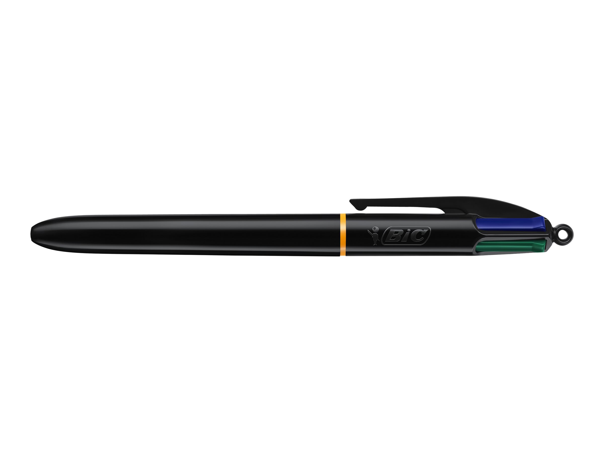 BIC 4-Farben-Kugelschreiber 4 Colours PRO schwarz/orange, Schreibfarbe: blau, rot, schwarz, grÃ¼n, 1 St.