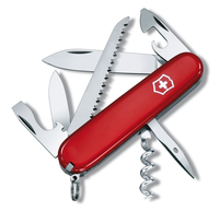 Victorinox V136 13 Camper Taschenmesser, Holzgriff, rot