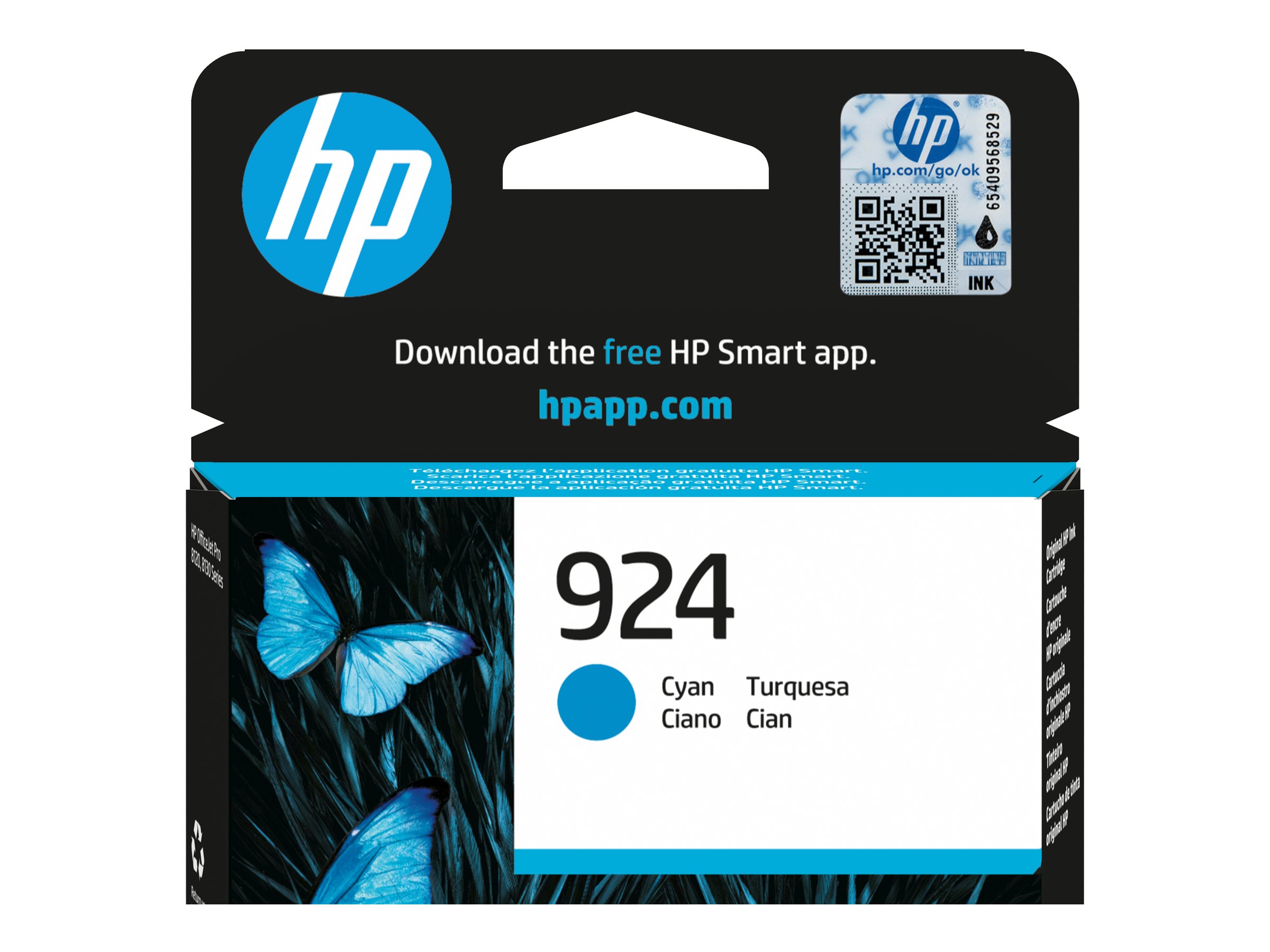 HP 924 (4K0U3NE) cyan Druckerpatrone