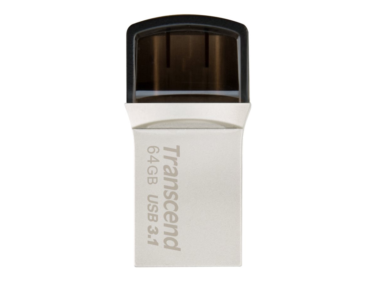 TRANSCEND JetFlash 890S 64GB Dual USB 3.1 Flash Drive + Type-C TRANSCEND JetFlash 890S 64GB Dual USB 3.1 Flash Drive + Type-C