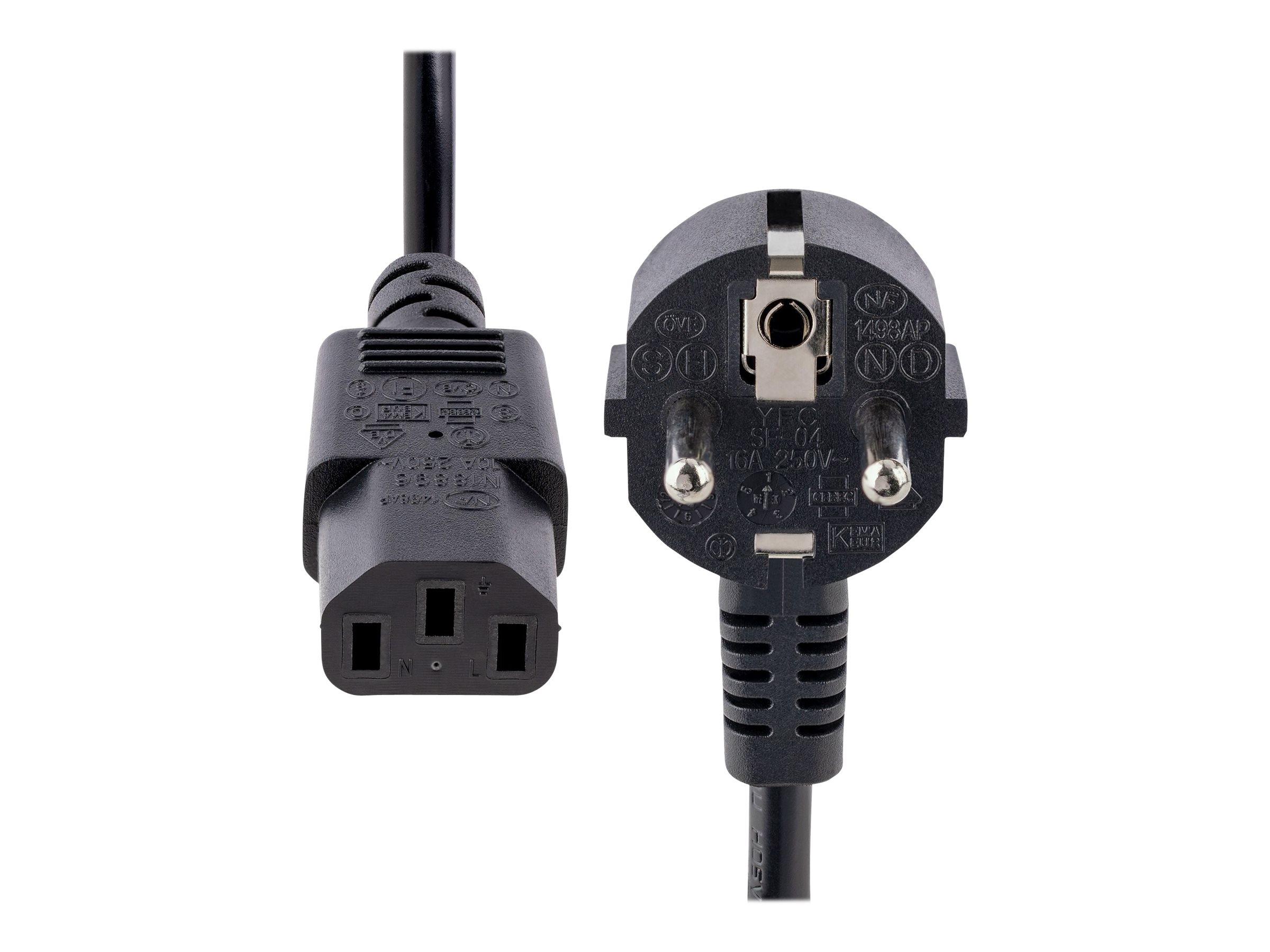 STARTECH.COM 3m 10ft Computer Power Cord 18AWG EU Schuko to C13 10A 250V Black Replacement AC PC Power Cord TV/Monitor Power Cable STARTECH.COM 3m 10ft Computer Power Cord 18AWG EU Schuko to C13 10A 250V Black Replacement AC PC Power Cord TV/Monitor Power Cable